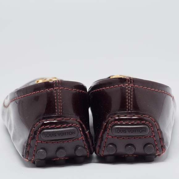 Louis Vuitton /LV Burgundy Patent Leather Oxford Ballet Flat - Picture 4 of 8